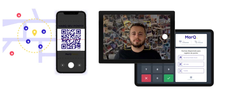 ponto por qr code, cerco eletronico e MarQtab