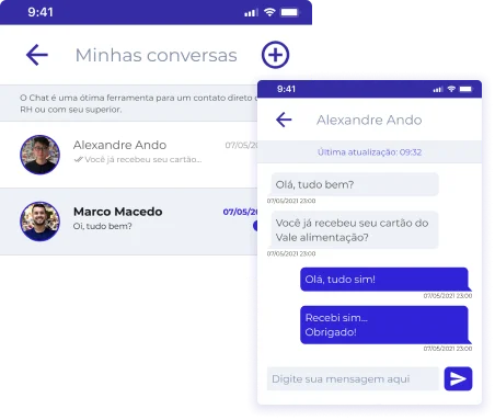 Chat com colaborador marqponto